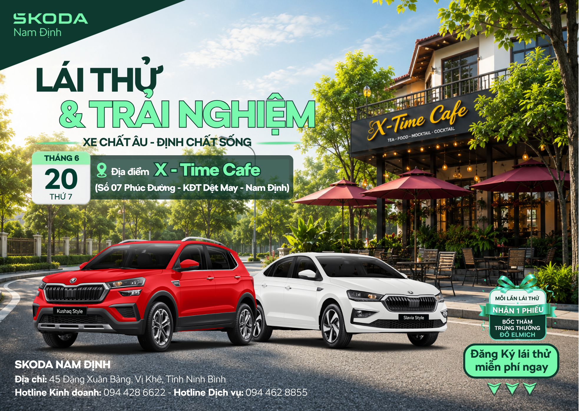 lái thử xe Skoda Nam Định