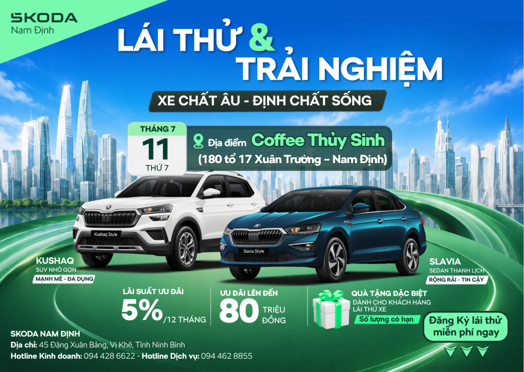 Lái thử xe Skoda Nam Định