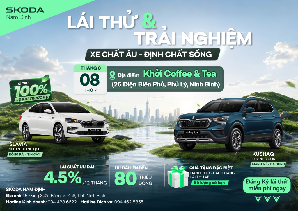 lái thử xe Skoda Nam Định